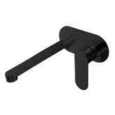 Parisi Ellisse II Wall Mixer with 220mm Spout on Elliptical Plate | Matt Black